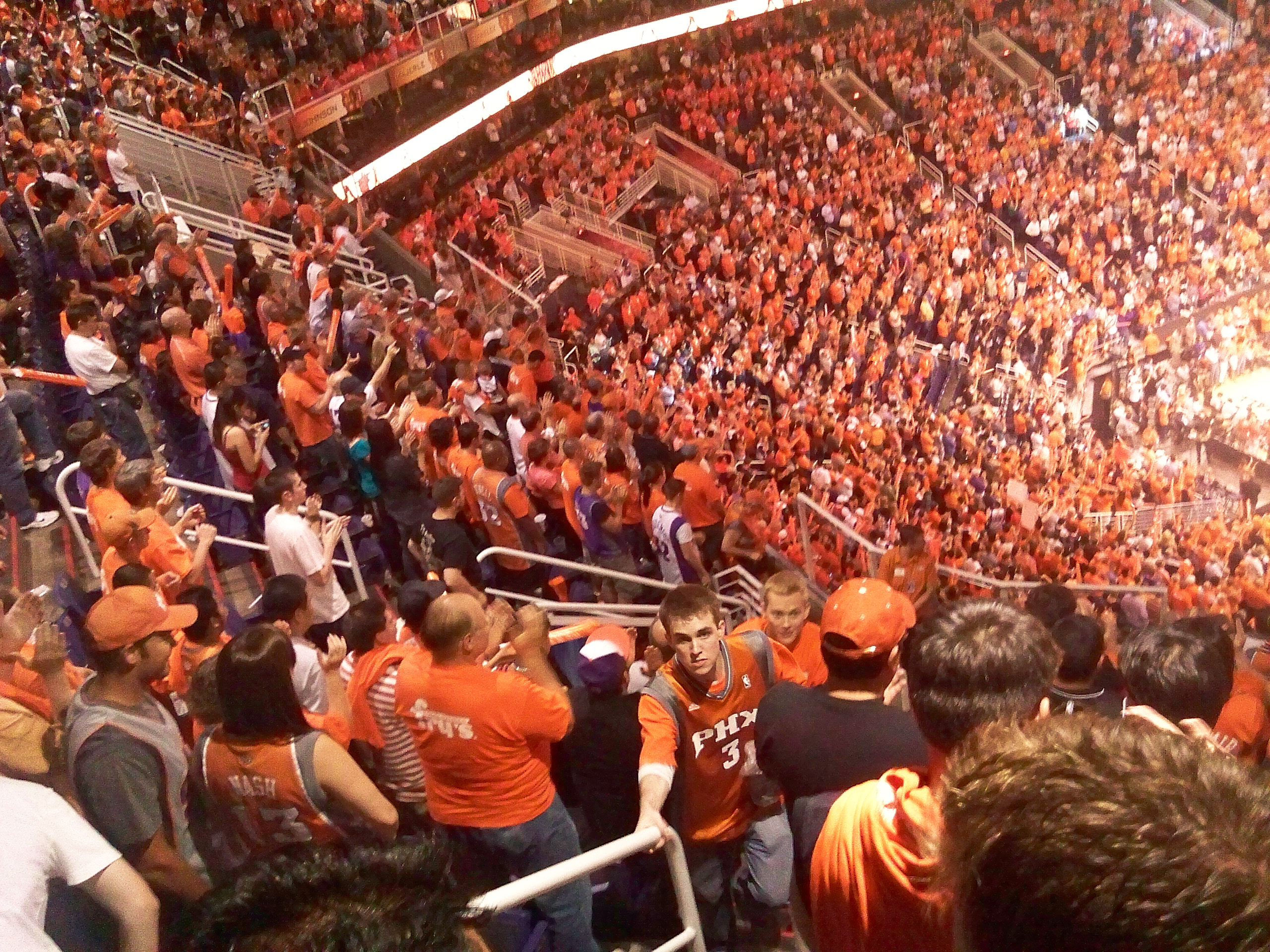 Phoenix Suns fans 2010 NBA Playoffs Conference Semifinal vs San Antonio Spurs Game 2 PlanetOrange