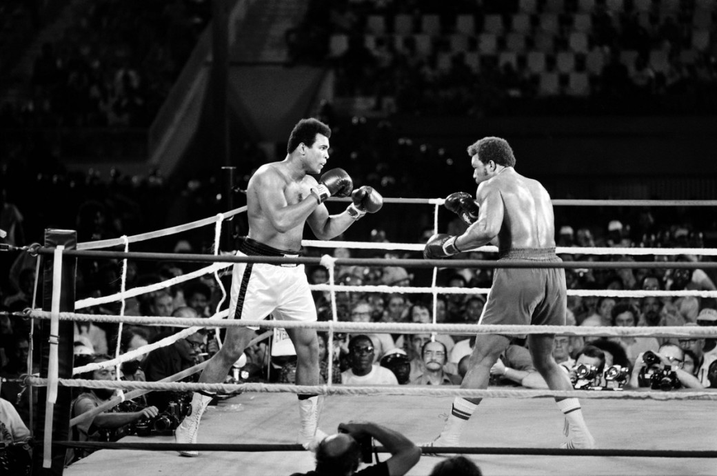 (FILES) This file photo taken on October 30, 1974 shows Former world heavyweight champion Muhammad Ali (L) and titleholder US George Foreman (R) fighting on October 30, 1974 in Kinshasa, Zaire during their world heavyweight championship match. Ali won by knocking out Foreman in the eighth round.
Heavyweight boxing legend Muhammad Ali, an icon of the 20th Century whose fame transcended the sport during a remarkable career that spanned three decades, died June 3, 2016, his family said. / AFP PHOTO / -